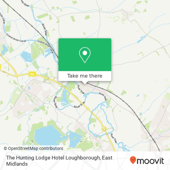The Hunting Lodge Hotel Loughborough map
