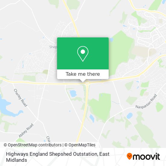Highways England Shepshed Outstation map