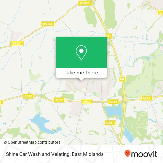 Shine Car Wash and Veleting map