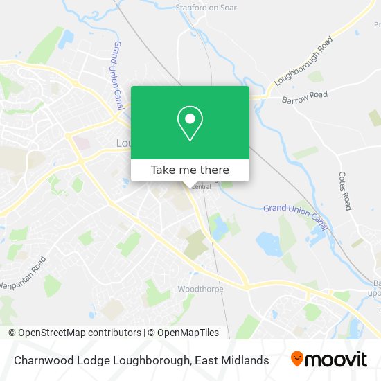 Charnwood Lodge Loughborough map