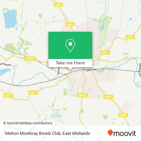 Melton Mowbray Bowls Club map