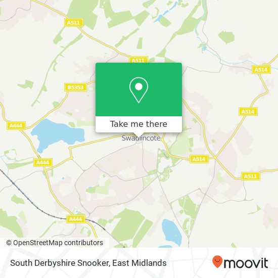 South Derbyshire Snooker map