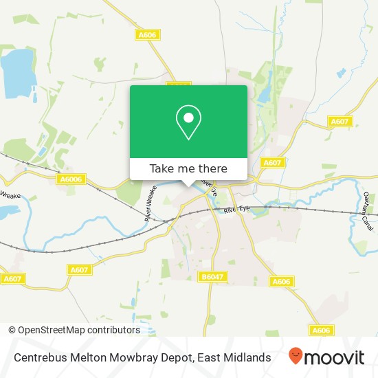 Centrebus Melton Mowbray Depot map
