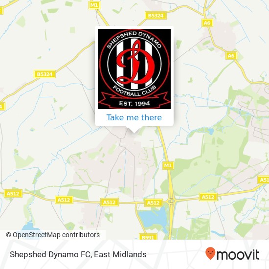 Shepshed Dynamo FC map