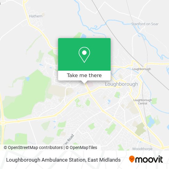 Loughborough Ambulance Station map