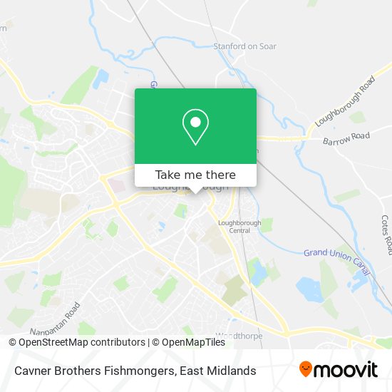 Cavner Brothers Fishmongers map