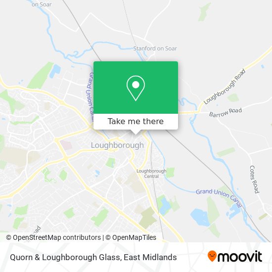 Quorn & Loughborough Glass map