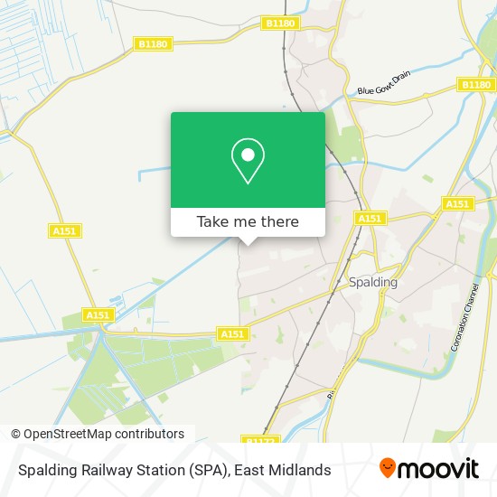 Spalding Railway Station (SPA) map