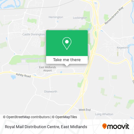 Royal Mail Distribution Centre map