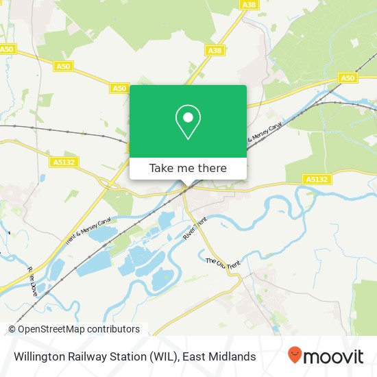 Willington Railway Station (WIL) map