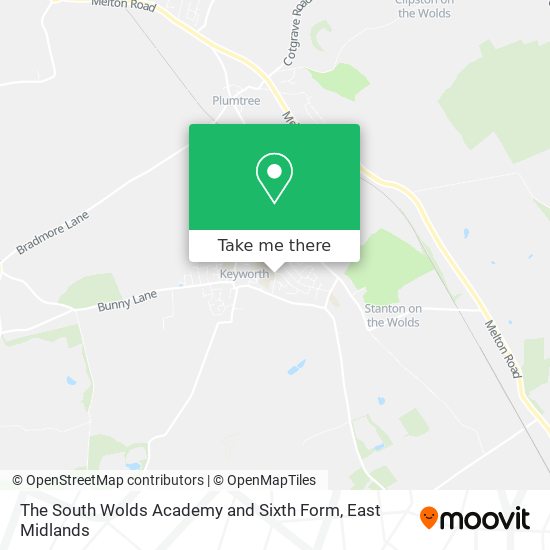 The South Wolds Academy and Sixth Form map