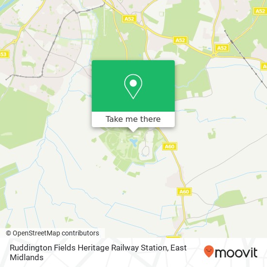 Ruddington Fields Heritage Railway Station map