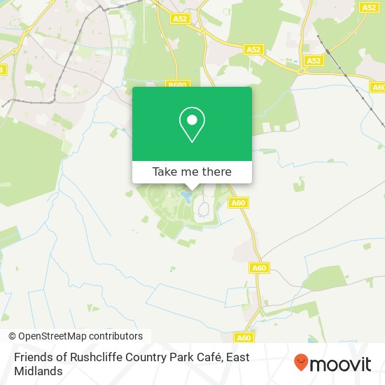 Friends of Rushcliffe Country Park Café map
