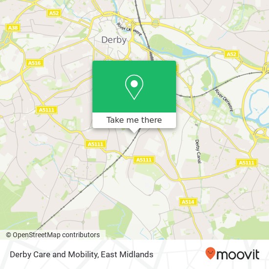 Derby Care and Mobility map