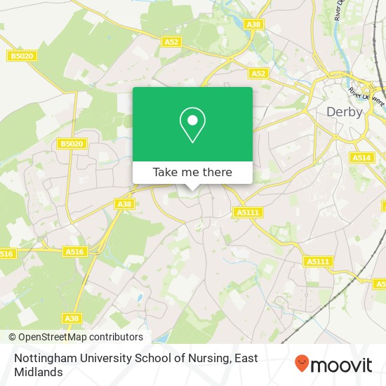 Nottingham University School of Nursing map