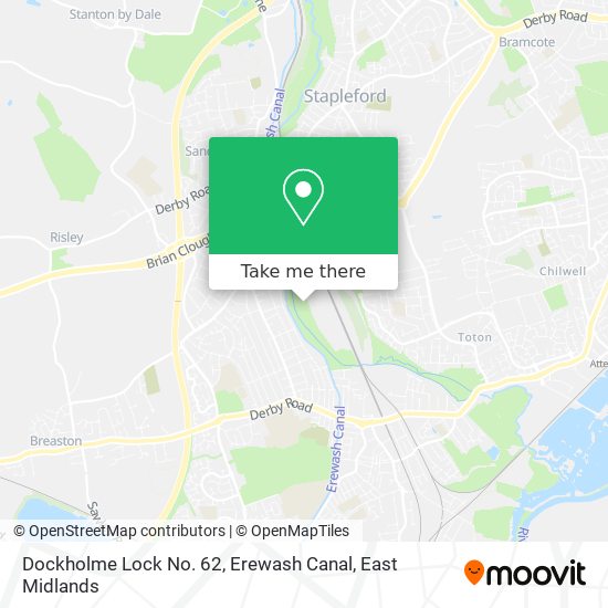 Dockholme Lock No. 62, Erewash Canal map