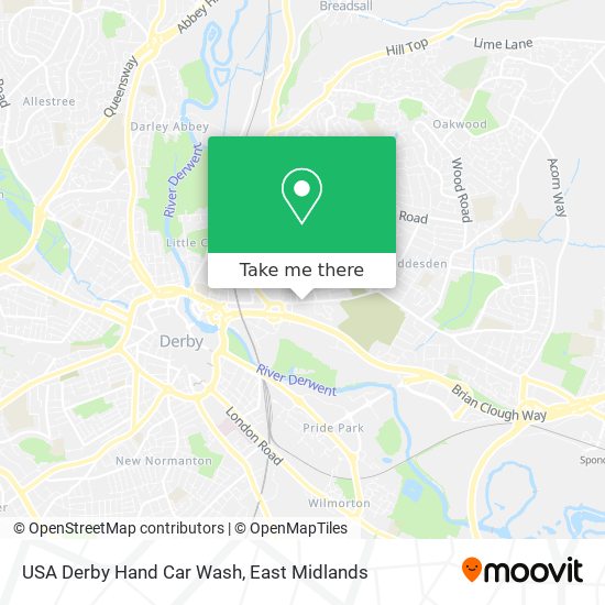 USA Derby Hand Car Wash map