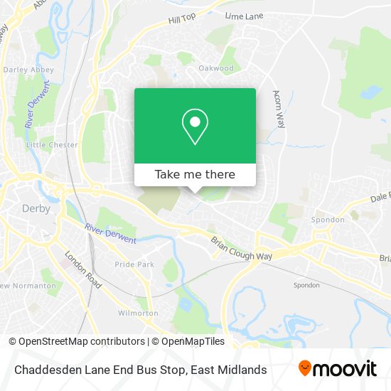 Chaddesden Lane End Bus Stop map