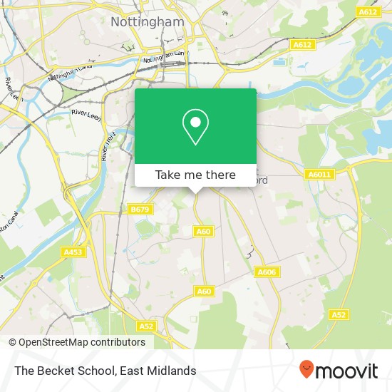 The Becket School map