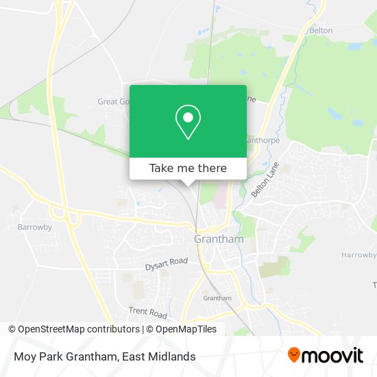 Moy Park Grantham map
