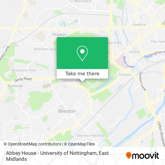 Abbey House - University of Nottingham map