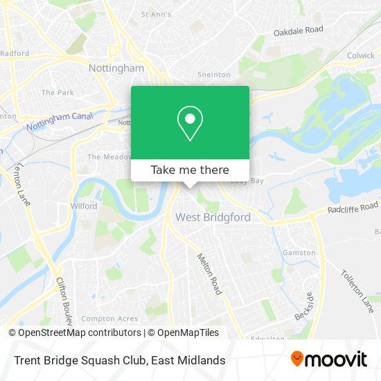 Trent Bridge Squash Club map