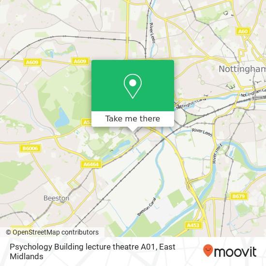 Psychology Building lecture theatre A01 map