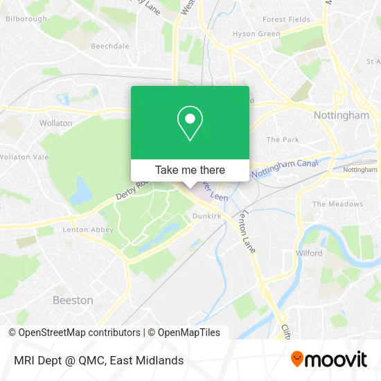 MRI Dept @ QMC map