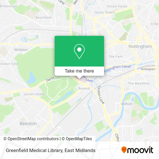 Greenfield Medical Library map