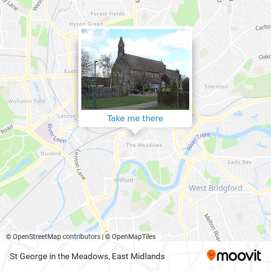 St George in the Meadows map