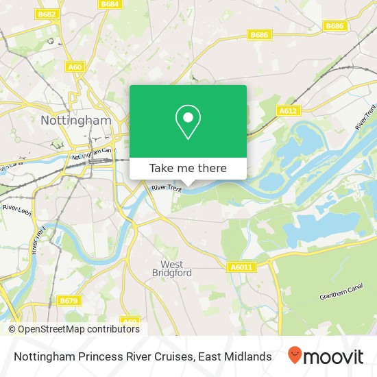 Nottingham Princess River Cruises map