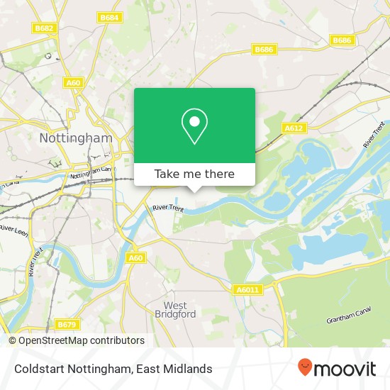 Coldstart Nottingham map