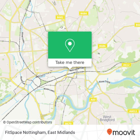 FitSpace Nottingham map