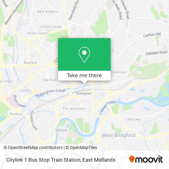 Citylink 1 Bus Stop Train Station map