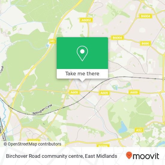 Birchover Road community centre map