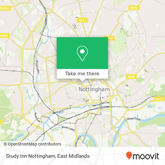 Study Inn Nottingham map