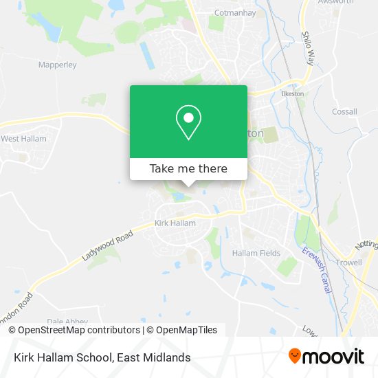 Kirk Hallam School map