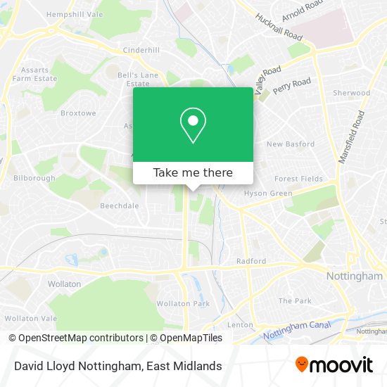 David Lloyd Nottingham map