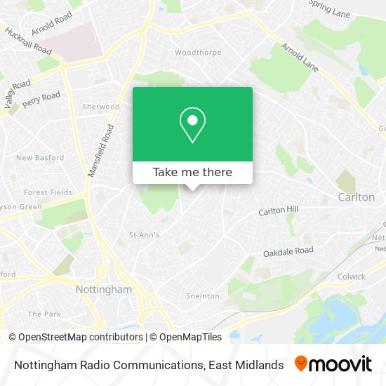 Nottingham Radio Communications map