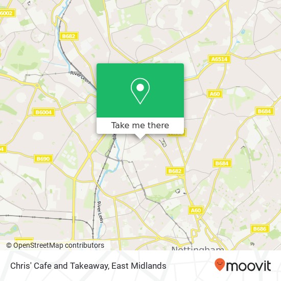 Chris' Cafe and Takeaway map