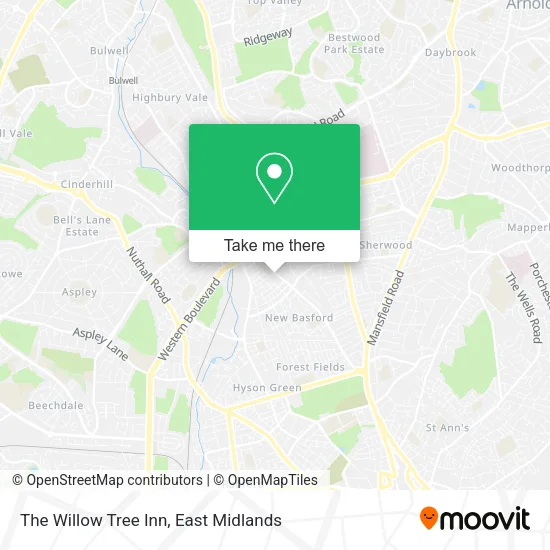 The Willow Tree Inn map