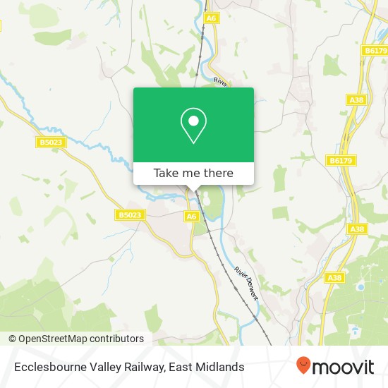 Ecclesbourne Valley Railway map