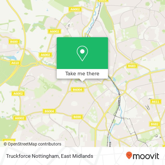 Truckforce Nottingham map