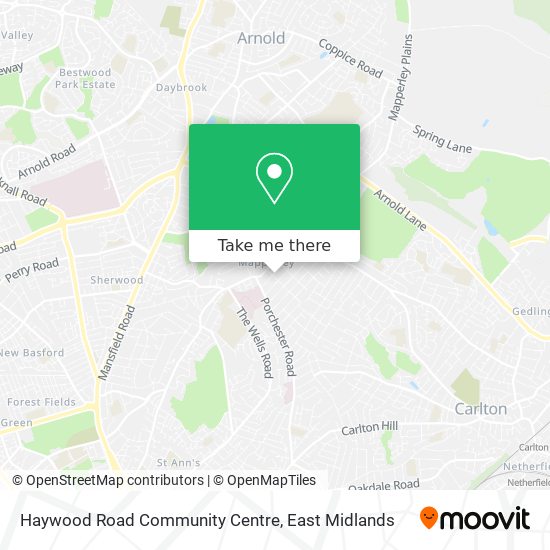 Haywood Road Community Centre map