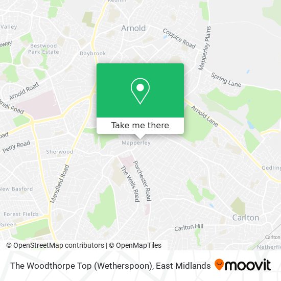 The Woodthorpe Top (Wetherspoon) map