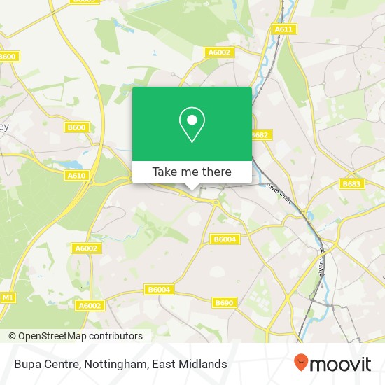 Bupa Centre, Nottingham map