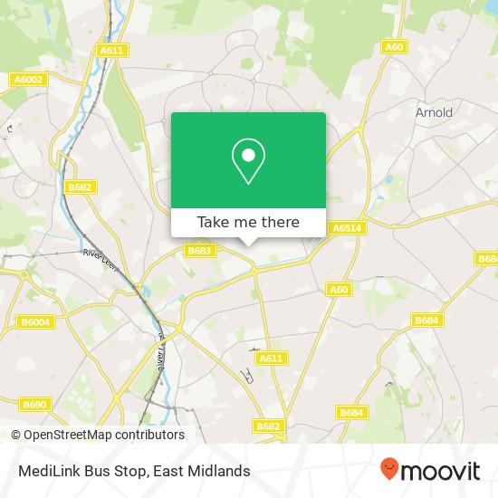 MediLink Bus Stop map