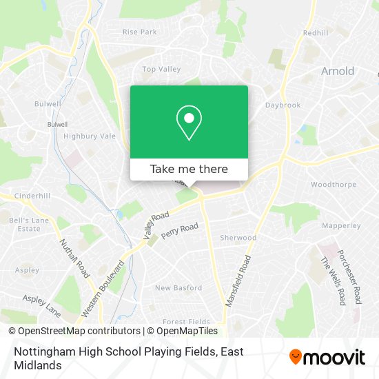 Nottingham High School Playing Fields map