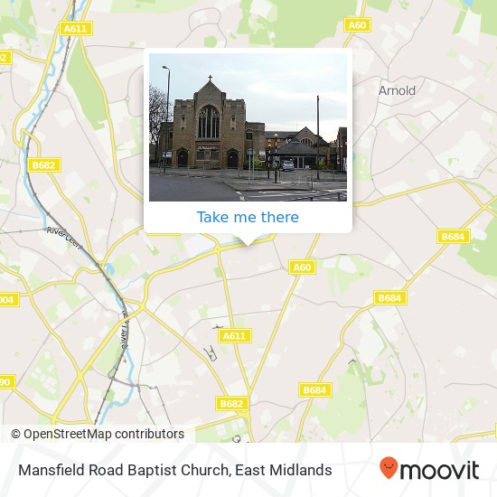 Mansfield Road Baptist Church map