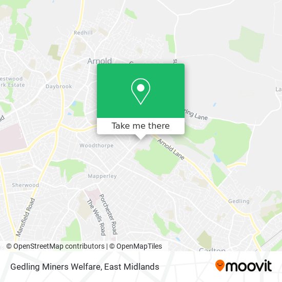 Gedling Miners Welfare map